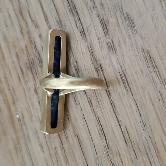 6.25 Lapis Ring in Brass - Picture 3 of 3